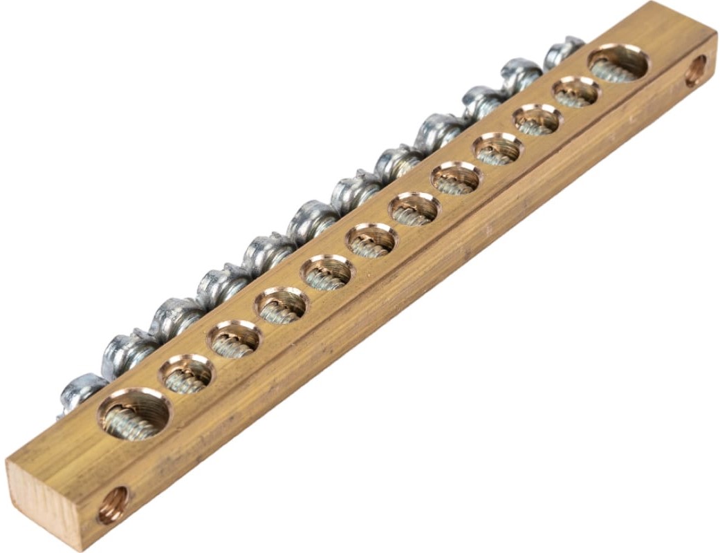 

Шина Rexant 11-2368 PEN «земля-ноль» 6х9 мм 12/2 (12 групп/крепеж по краям), 11-2368