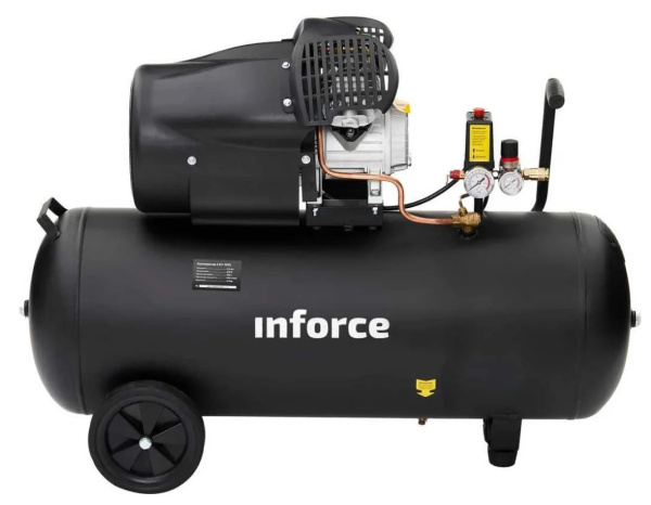 Изображение товара Компрессор Inforce CXV-100L поршневой масляный с колесами
