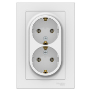 фото Розетка двухместная с заземлением  Systeme Electric ATN001324