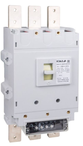 Изображение товара КЭАЗ 108076 — 3-полюсный автоматический выключатель, 1000 А