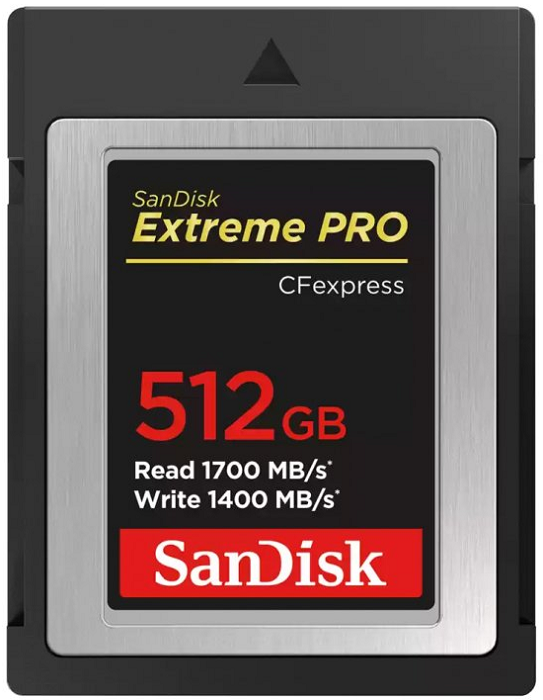 

Карта памяти 512GB SanDisk SDCFE-512G-GN4NN CFexpress Type B Extreme Pro 1700/1200 Mb/s, SDCFE-512G-GN4NN