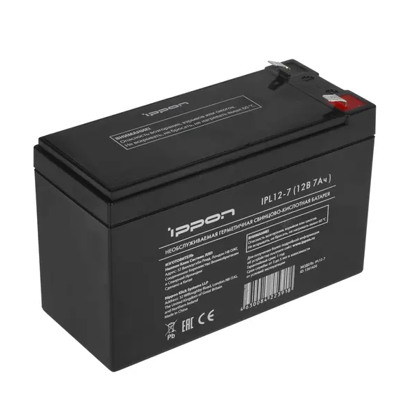 

Батарея для ИБП Ippon IP12-7 669056 12В, 7Ач, IP12-7