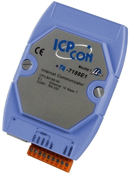 

Контроллер ICP DAS I-7188E1 CR Internet Communication Controller with one Ethernet port and one RS-232 port, I-7188E1 CR