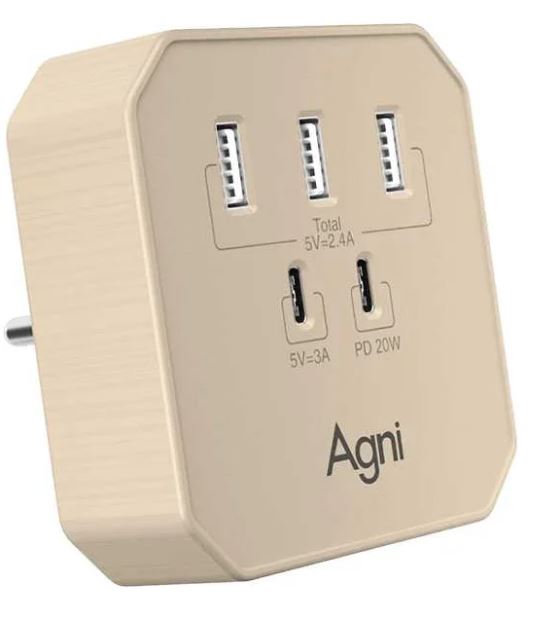 

Зарядное устройство AGNI TP-WB2U3E-ivory 16А, 4000Вт, 220-250В, 3*USB, 2*Type-C, слоновая кость, TP-WB2U3E-ivory