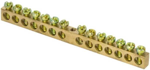 Изображение товара Электрическая шина EKF sn0-125-14-c-r для заземления и нулевых проводников