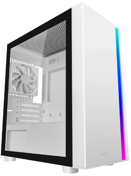 

Корпус mATX PCCooler LM300 белый, без БП, боковая панель из закалённого стекла, 2*USB 2.0, USB 3.0, LM300