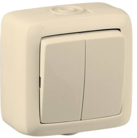 Изображение товара Двухклавишный выключатель HEGEL ВА16-251-01 для домашней электросети
