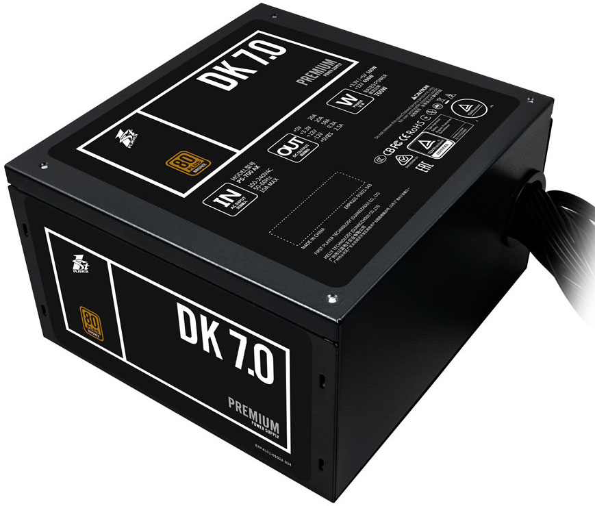 

Блок питания ATX 1STPLAYER DK PREMIUM 7.0 PS-700AX 700W, APFC, 80PLUS BRONZE, 120mm fan, DK PREMIUM 7.0