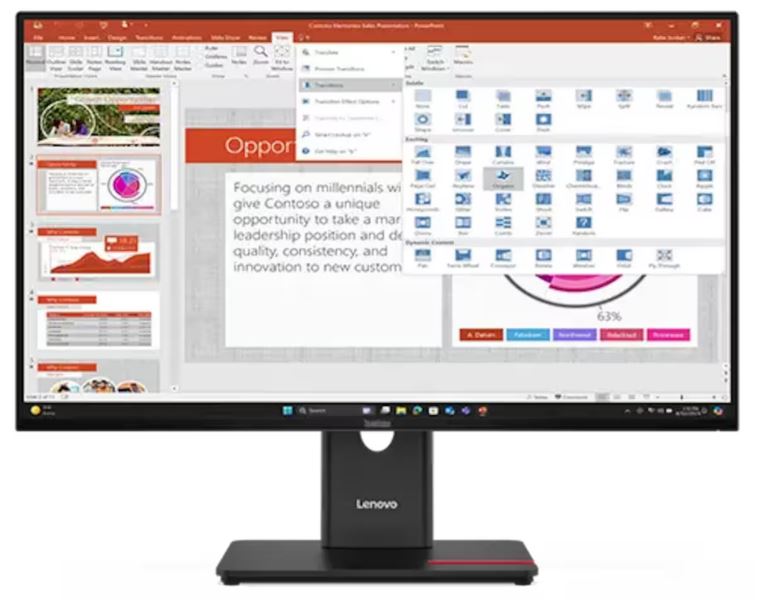 

Монитор 27" Lenovo ThinkVision T27-40 1920x1080, 16:9, IPS, 300cd, 4ms, 178/178, VGA, HDMI, DP, USB, USB-C, 120Hz, HAS, black, ThinkVision T27-40