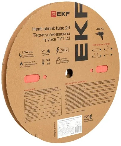 Изображение товара Термоусаживаемая трубка EKF tut-12-r