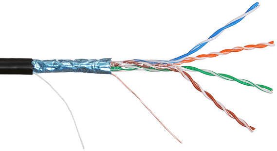 

Кабель витая пара F/UTP 5e кат. 4 пары NIKOLAN NKL 4700B-BK 23AWG(0.55 мм), медь, одножильный (solid), внешний, PE, чёрный, уп/305м, NKL 4700B-BK