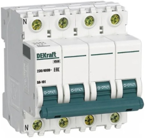 Изображение товара Автоматический выключатель DEKraft 11275DEK 3P+N 50А IP20