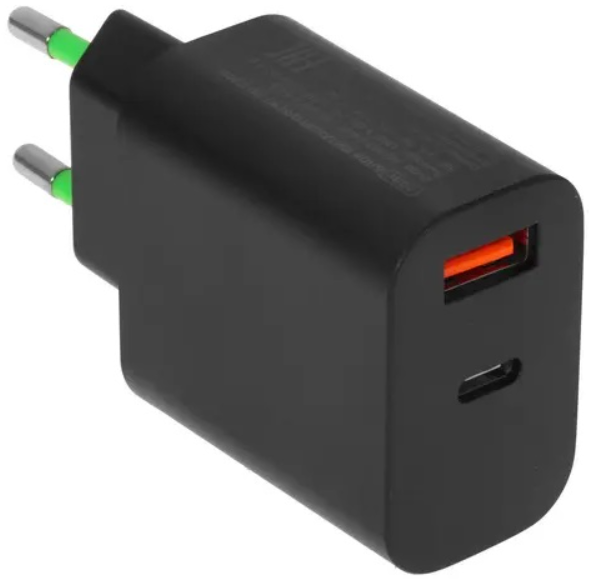 

Зарядное устройство сетевое ORIENT PU-C20W (bl) с функцией быстрой зарядки, 20Вт, Quick Charge 3.0+Power Delivery, выходы: USB-A + Type-C, DC 5/9/12/1, PU-C20W (bl)