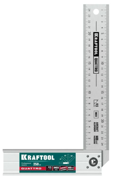 Изображение товара Угольник Kraftool Quattro для точной разметки и измерения углов