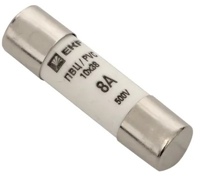 

Предохранитель EKF pvc-10x38-8 цилиндрический ПВЦ (10х38) 8А, pvc-10x38-8