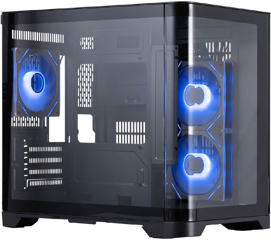 

Корпус mATX 1STPLAYER UVIEW UV5 ARGB Black UV5-BK-2FC7R-1FC7 без БП, боковая и фронтальная панель из закалённого стекла, 2*USB 3.0, UVIEW UV5 ARGB Black