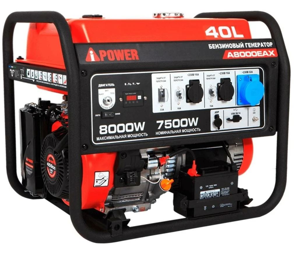 

Генератор бензиновый A-iPower A8000EAX 20120 A-iPower с автозапуском, A8000EAX