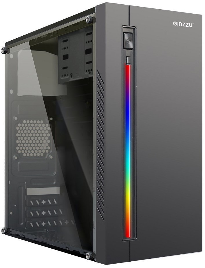 

Корпус mATX Ginzzu D370 RGB Window без БП, боковая панель из акрилового стекла, D370 RGB Window