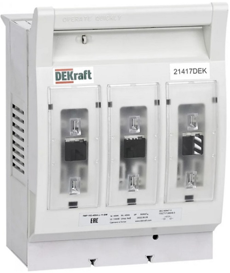 Изображение товара Предохранитель-выключатель-разъединитель DEKraft 21412DEK для бытовых и промышленных сетей