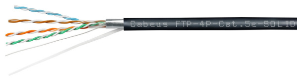 Изображение товара Кабель витая пара Cabeus FTP-4P-Cat.5e-SOLID-OUT-PE-UV-50