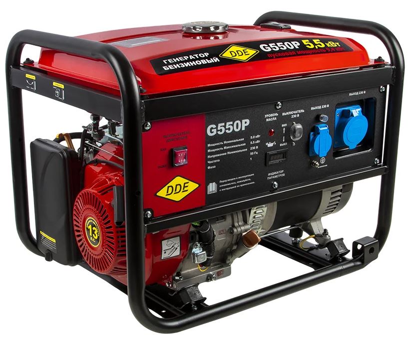 

Генератор бензиновый DDE G550P 919-990 DDE 1ф 5,0/5,5/9,4 кВт бак 25 л дв-ль 13 лc, G550P