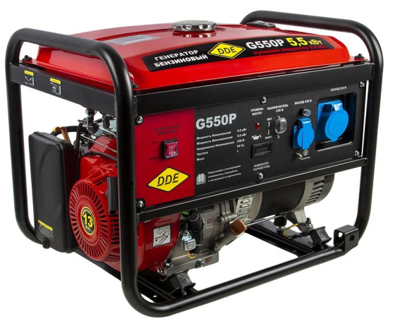 Изображение товара DDE G550P бензогенератор 5 кВт - переносной, защита от перегрева