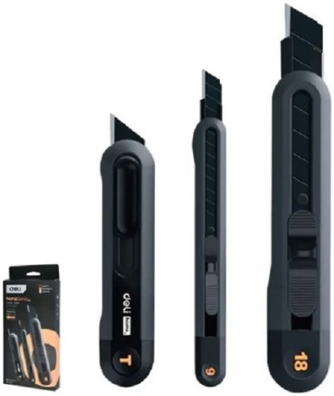 Изображение товара Набор ножей Deli HT4003 Home Series Black, 3 шт, удобный дизайн и надежность