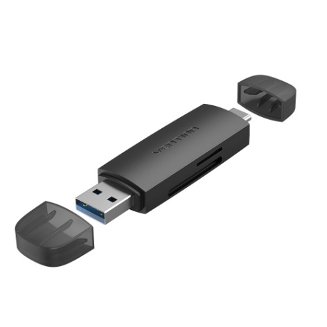 Изображение товара Карт-ридер Vention CLKB0 с поддержкой USB 3.2 и OTG для Micro SD и SD карт
