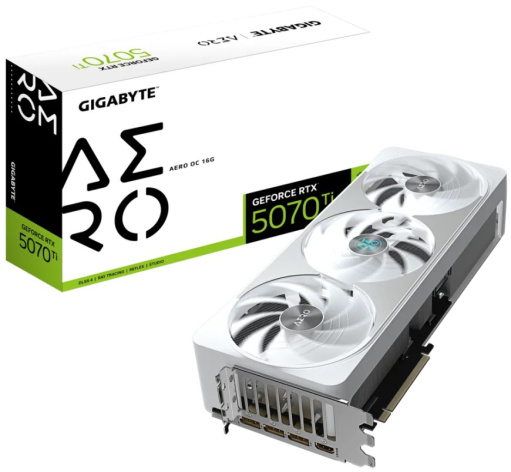 фото Видеокарта GIGABYTE GeForce RTX 5070 TI AERO OC (GV-N507TAERO OC-16GD) в Омске
