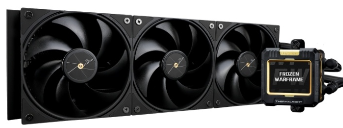 

Система охлаждения жидкостная Thermalright Frozen Warframe PRO 360 Black F-WFRAME-PRO-360-BL LGA115x/1200/1700/1851/AM4/AM5 (3*120mm, 2000rpm, 70.84CF, Frozen Warframe PRO 360 Black