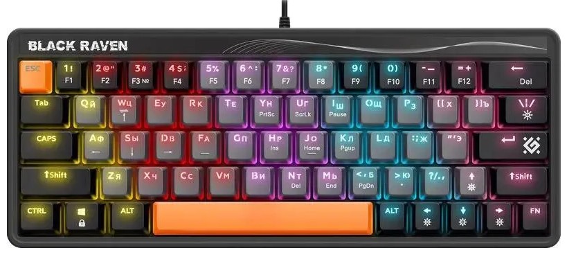 Клавиатура Defender BLK RAVEN GK-417 45413 MECHANICAL RU RGB