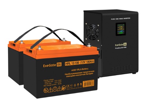 

Комплект Exegate FineSine SX-1500.LCD.AVR.2SH EX296578RUS ИБП EX295998RUS + батарея 100Aч EX285656RUS 2шт (инвертор, синус, для котла, настенный) 1500, FineSine SX-1500.LCD.AVR.2SH