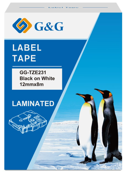 Изображение товара Картридж G&G GG-TZE231 ленточный черный для Brother 12 мм 8 м