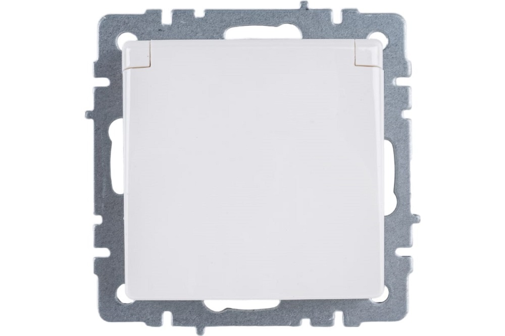 

Розетка IEK BR-R16-16-44-K01 BRITE РСбш10-3-44-БрБ 16А IP44 с заземл. защ. шторки с крышкой белая, BR-R16-16-44-K01