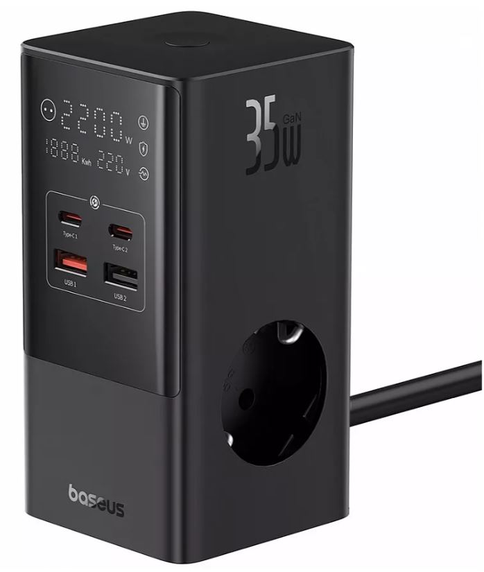 

Зарядное устройство сетевое Baseus E00023606113-00 Cluster Black, E00023606113-00