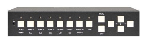 Коммутатор Qtex QVP MV52KVM бесподрывный 5x2, KVM-коммутатор, четырехоконный мультивьювер сигналов 4хHDMI, 1xUSB-C