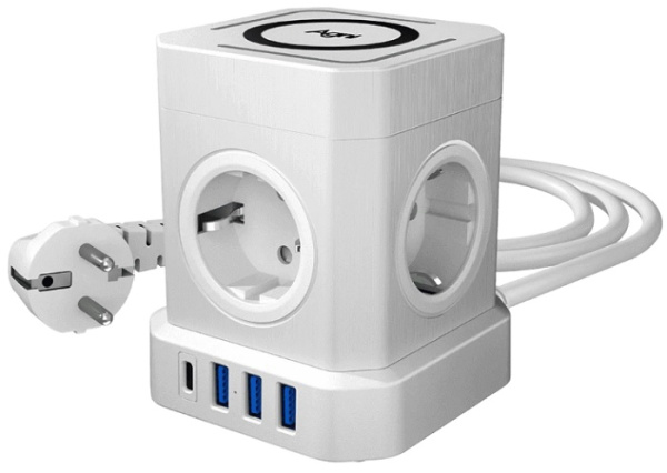 Изображение товара Сетевой фильтр AGNI TP-VE4U5E-C-W с USB Type-A и C 5м белый