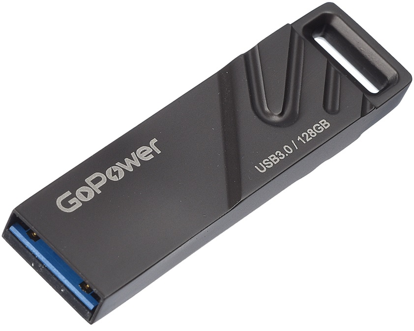 

Накопитель USB 3.0 128GB GoPower 00-00025959 TITAN, металл, черный графит, 00-00025959