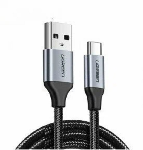 

Кабель интерфейсный USB 2.0-Type C UGREEN 60126 nickel plating aluminum braid, 1 м, черный, 60126