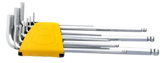 

Набор ключей Deli DL3090 шестигранных с шаром сверхдлинных размер 1,5-10 мм, пластиковый держатель, DL3090