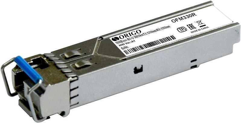 

Трансивер ORIGO OFM330R/10KM/A1A WDW SFP SM Tx:1310нм Rx:1550нм до 10км, OFM330R/10KM/A1A