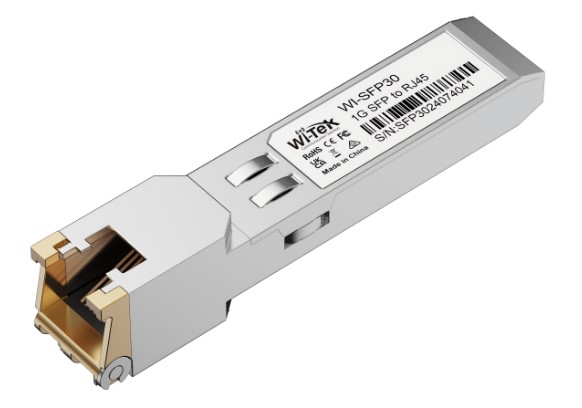 

Модуль SFP Wi-Tek WI-SFP30-I промышленный с интерфейсом RJ45, до 100м, WI-SFP30-I