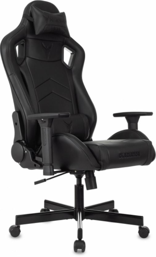 

Кресло игровое Бюрократ Knight Gladiator черный эко.кожа крестов. металл, Knight Gladiator