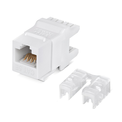 

Модуль Cabeus KJ-RJ45-Cat.5E-180 (вставка) Keystone Jack RJ-45(8P8C), 180 градусов, категория 5e, Dual IDC (110&Krone type), белая, KJ-RJ45-Cat.5E-180