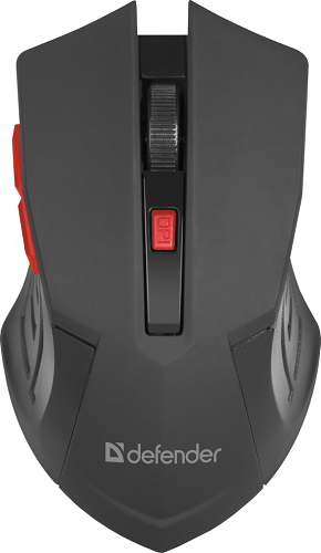 

Мышь Wireless Defender Accura MM-275 Black-Red 800-1600dpi, 6 кнопок, Accura MM-275 Black-Red
