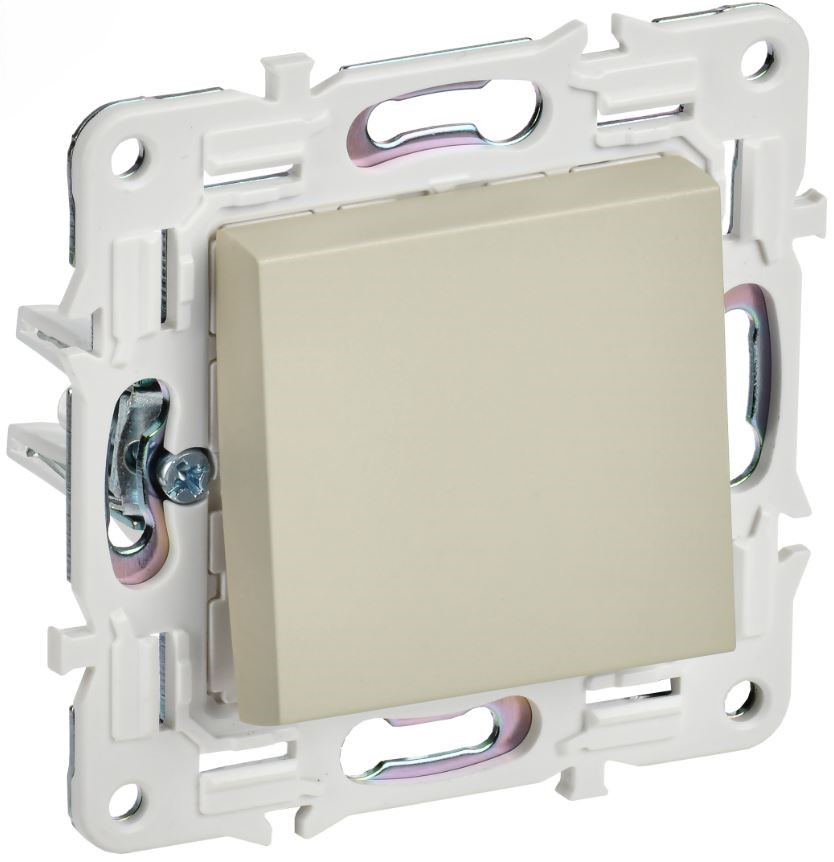 

Выключатель кнопочный IEK SK-V17-0-10-K10 SKANDY 10А SK-V14B бежевый, SK-V17-0-10-K10