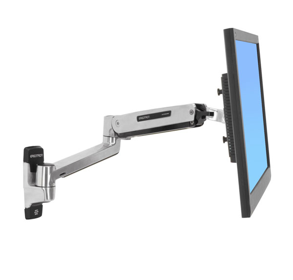 

Кронштейн настенный Ergotron LX Sit-Stand Настенное крепление "Рука" для монитора , серебр. 45-353-026, LX Sit-Stand
