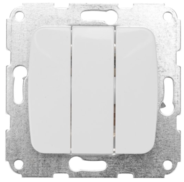 

Выключатель KRANZ KR-78-0204 DEA 3кл с/у 10А мех. белый, KR-78-0204