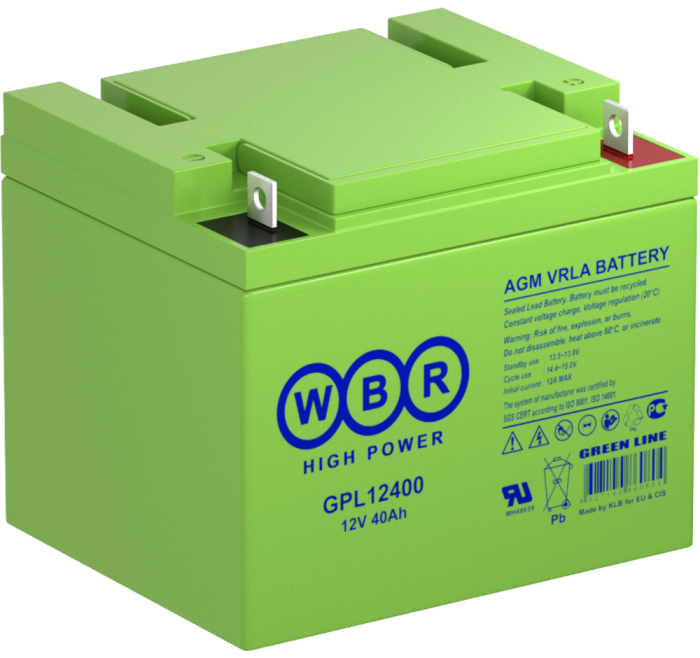 

Аккумулятор WBR GPL12400 12В, 42Ач, GPL12400