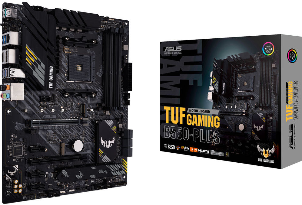 

Материнская плата ATX ASUS TUF GAMING B550-PLUS (AM4, AMD B550, 4*DDR4(4800), 6*SATA 6G RAID, 3*M.2, 5*PCIE, 7.1CH, 2.5Glan, 7*USB 3.2/USB Type-C, DP,, TUF GAMING B550-PLUS